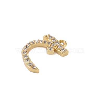 Rack Plating Brass Micro Pave Clear Cubic Zirconia Pendants(KK-A224-03A-G)-2