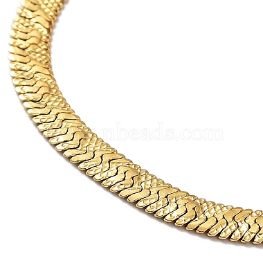 304 Stainless Steel Herringbone Chain Necklaces(NJEW-P282-04G)-3