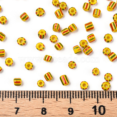 8/0 Opaque Colours Seep Glass Seed Beads(SEED-F003-04B-03)-5