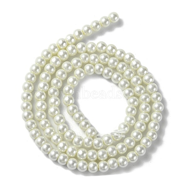 Umweltfreundliche runde Perlenstränge aus gefärbtem Glasperlen(X-HY-A002-4mm-RB001)-3