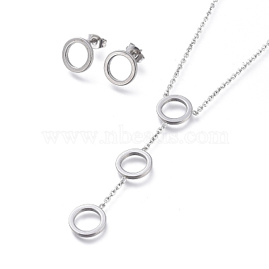 304 Stainless Steel Stud Earrings & Necklaces
