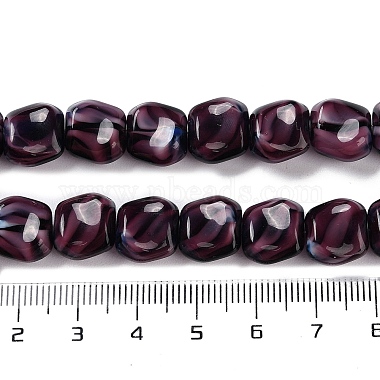 brins de perles de verre milleflori faits à la main(LAMP-M018-01A-01)-4