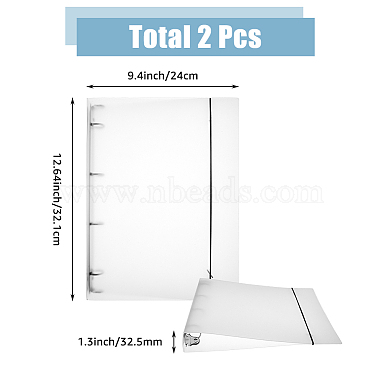 A4 6-Ring PP Plastic Loose Leaf Book Covers(AJEW-WH0419-66A)-2