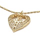Golden Plated Brass Micro Pave Cubic Zirconia Pendant Necklaces(NJEW-L178-02G-04)-1