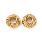304 Stainless Steel Spacer Beads, Ion Plating(IP), Rondelle, Real 18K Gold Plated, 8x4mm, Hole: 3mm(STAS-L318-01G-03)
