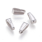 Tarnish Resistant 304 Stainless Steel Snap On Bails, Stainless Steel Color, 11x4x4mm, Hole: 10x3mm(STAS-P212-05P)