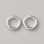 925 Sterling Silver Split Jump Rings, Double Loop Jump Rings, Round Rings, Silver, 22 Gauge, 4x0.6mm, Inner Diameter: 2.8mm(FIND-WH0422-38A)
