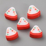 Handmade Polymer Clay Beads, Triangle, 9x9x4mm, Hole: 1.2mm, about 1000pcs/bag(CLAY-CJC0005-08A)