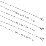 304 Stainless Steel Cable Chain Necklace, with Lobster Claw Clasps, Stainless Steel Color, 12pcs/box(STAS-UN0018-07P)