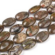 Natural Ocean Jasper Beads Strands, Oval, 25x18x8mm, Hole: 1.5mm, about 16pcs/strand, 15.75 inch(40cm)(G-L164-B-20)