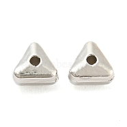 CCB Plastic Beads, Triangle, Platinum, 4x4.5x3mm, Hole: 0.5mm(CCB-K011-01P)
