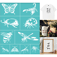 Self-Adhesive Silk Screen Printing Stencil, for Painting on Wood, DIY Decoration T-Shirt Fabric, Insects, 220x280mm(DIY-WH0638-030)