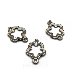 Alloy Flower Connector Charms, Platinum, 17.5mm(PW-WG91923-01)