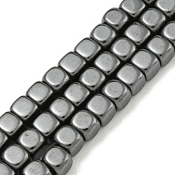 Non-magnetic Synthetic Hematite Beads Strands, Cube, 3.5~4x3.5~4x3.5~4mm, Hole: 2.5mm, about 109pcs/strand, 15.94''(40.5cm)(G-I365-10A)