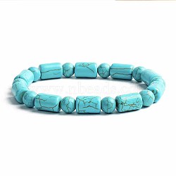 Turquoise Bracelet with Elastic Rope Bracelet, Male and Female Lovers Best Friend(DZ7554-25)