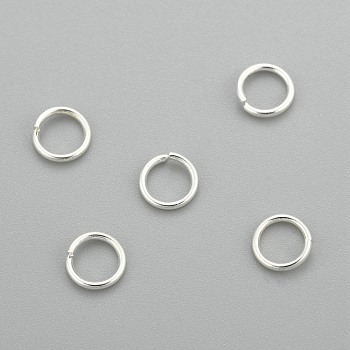 304 Stainless Steel Jump Rings, Open Jump Rings, Silver, 21 Gauge, 5x0.7mm, Inner Diameter: 3.3mm