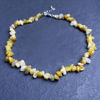 Natural Topaz Jade Chip Beaded Necklaces for Women