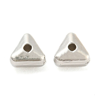 CCB Plastic Beads, Triangle, Platinum, 4x4.5x3mm, Hole: 0.5mm