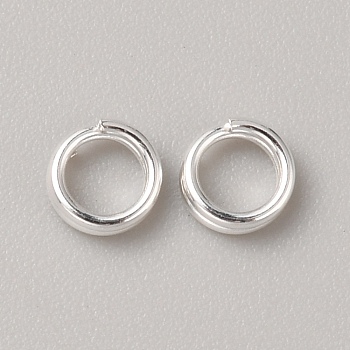925 Sterling Silver Split Jump Rings, Double Loop Jump Rings, Round Rings, Silver, 22 Gauge, 4x0.6mm, Inner Diameter: 2.8mm