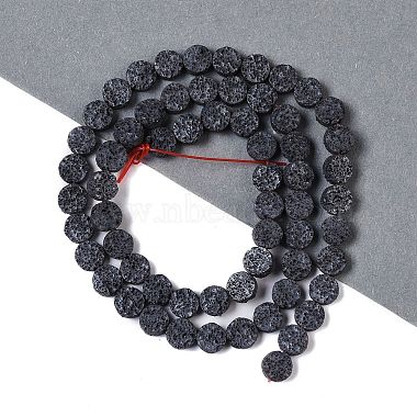 Frosted Natural Lava Rock Beads Strands(G-E618-03)-2