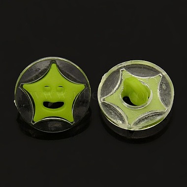 1-Hole Acrylic Shank Buttons(BUTT-D008-08)-2