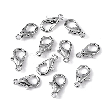 Platinum Plated Alloy Lobster Claw Clasps(X-E102-NF)-2
