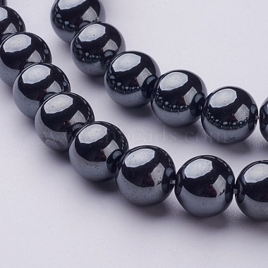10mm Black Round Non-magnetic Hematite Beads
