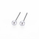 ABS Plastic Pearl Ball Stud Earrings for Women(EJEW-S213-01E-D04D-RS)-2