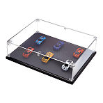 Rectangle Transparent Acrylic Toys Action Figures Display Boxes, Dustproof Minifigures Display Cases with Black Base, Clear, 33.8x26.8x8cm(ODIS-WH0079-067)