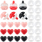 60 Sets 3 Colors Heart Resin Craft Doll Eye, Stuffed Toy Eye, for DIY Doll Toys Puppet Plush Animal Making, Mixed Color, 15.5x18x21.5mm, 20 sets/color(DIY-GF0010-68B)