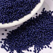 MIYUKI Round Rocailles Beads, Japanese Seed Beads, 15/0, (RR4493) Duracoat Dyed Opaque Navy Blue, 1.5mm, Hole: 0.7mm, about 5555pcs/10g(X-SEED-G009-RR4493)