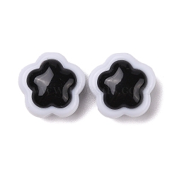 Two-tone Acrylic Beads, Star, Black, 17x17.5x12mm, Hole: 3.5mm, 277pc/500g(OACR-U003-05)