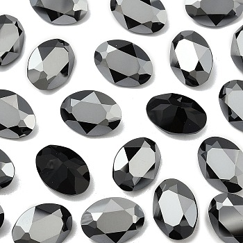 Preciosa&reg MAXIMA Crystal Fancy Stones, Czech Crystal, 435 12 601 Oval, Unfoiled, 23980 272 Hematite, 18x13mm