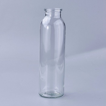 Transparent Glass Drink Bottles, for Storing Juices, Beverages, Tea, Clear, 19.3x5.7cm, Hole: 3cm, Capacity: 350ml(11.83 fl. oz)