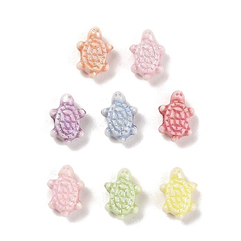 Plastics Beads, Craft Beads, Turtle, Mixed Color, 9.5x6.5x4mm, Hole: 1.8mm, 2941pcs/500g
