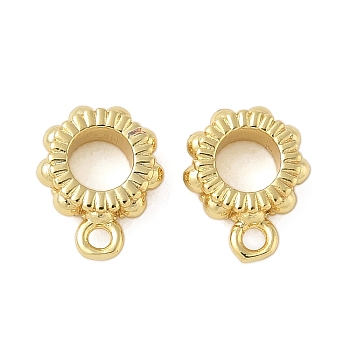 Brass Tube Bails, with Loop, Long-Lasting Plated, Lead Free & Cadmium Free, Real 18K Gold Plated, 10x8x3mm, Hole: 1.2mm, Inner Diameter: 4mm