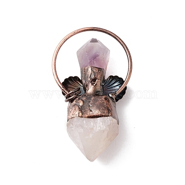 Gros pendentifs en cristal de quartz naturel(G-I324-10R)-3