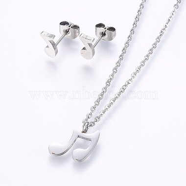 Stainless Steel Stud Earrings & Necklaces