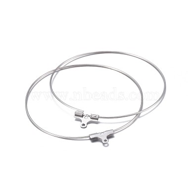 316 Surgical Stainless Steel Hoop Earring Findings(X-STAS-P238-09P-06)-2