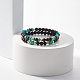 Ensemble de bracelets extensibles perlés en bois d'ébène naturel et jaspe impérial 2 pièces 2 styles(BJEW-JB07824)-2