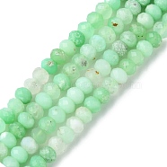 Natural Chrysoprase Beads Strands, Faceted, Rondelle, 3~3.5x2~2.5mm, Hole: 0.7mm, about 152pcs/strand, 15.35 inch(39cm)(G-F748-X02)