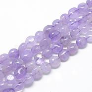 Natural Amethyst Beads Strands, Oval, 6~10x4~7x4~7mm, Hole: 1mm, about 43~62pcs/strand, 15.7 inch(G-R445-6x8-23)