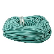 Cowhide Leather Cord, Leather Jewelry Cord, Cyan, Size: about 1mm thick, about 109.36 yards(100m)/bundle(WL-Q002-5)