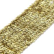 Plastic Paillette Elastic Beads, Sequins Beads, Ornament Accessories, Flat Round, Gold, 2-7/8 inch(72mm)(OCOR-XCP0001-71)