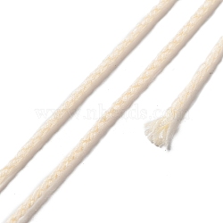 20M Polyester Braided Cord for Jewelry Making, Round, Cornsilk, 2mm, about 21.87 Yards(20m)/Roll(OCOR-G015-04A-25)