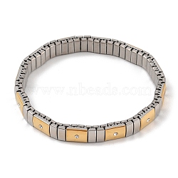 304 Stainless Steel Elastic Force Bangles, Golden & Stainless Steel Color for Women, Golden & Stainless Steel Color, 1/4x1/8x1/8 inch(0.65x0.3`0.8x0.4cm), Inner Diameter: 2 inch(5.05cm)(BJEW-U006-01B)