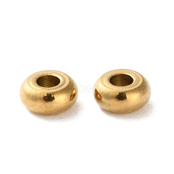 Ion Plating(IP) 304 Stainless Steel Beads, Donut, Real 18K Gold Plated, 4x2mm, Hole: 1.6mm(STAS-C114-19G)