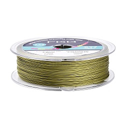 7-Strand Round Nylon Coated Steel Wire, Beading Wire for Necklaces Bracelets, Import From Japan, Olive, 0.4mm, about 328.08 Feet(100m)/Roll(TWIR-T002-01B-13)