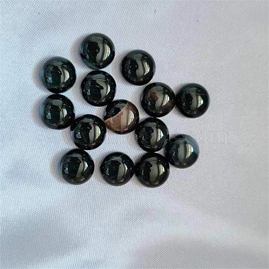 Half Round Black Agate Cabochons