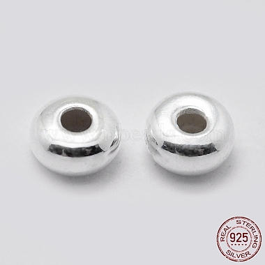 Silver Rondelle Sterling Silver Spacer Beads